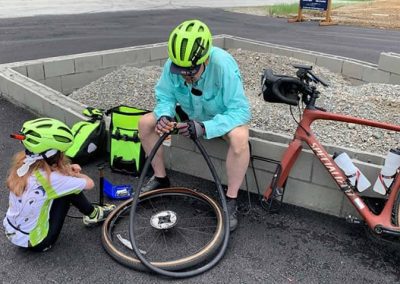 Fixing a bike tire in Whitefish MT673x670