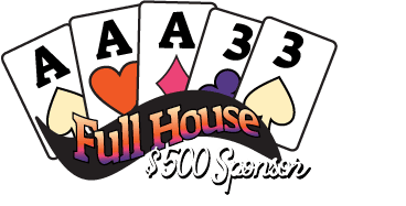 Full House Sponsor Swish Full house hand of cards with 3 Aces and 2 Threes.